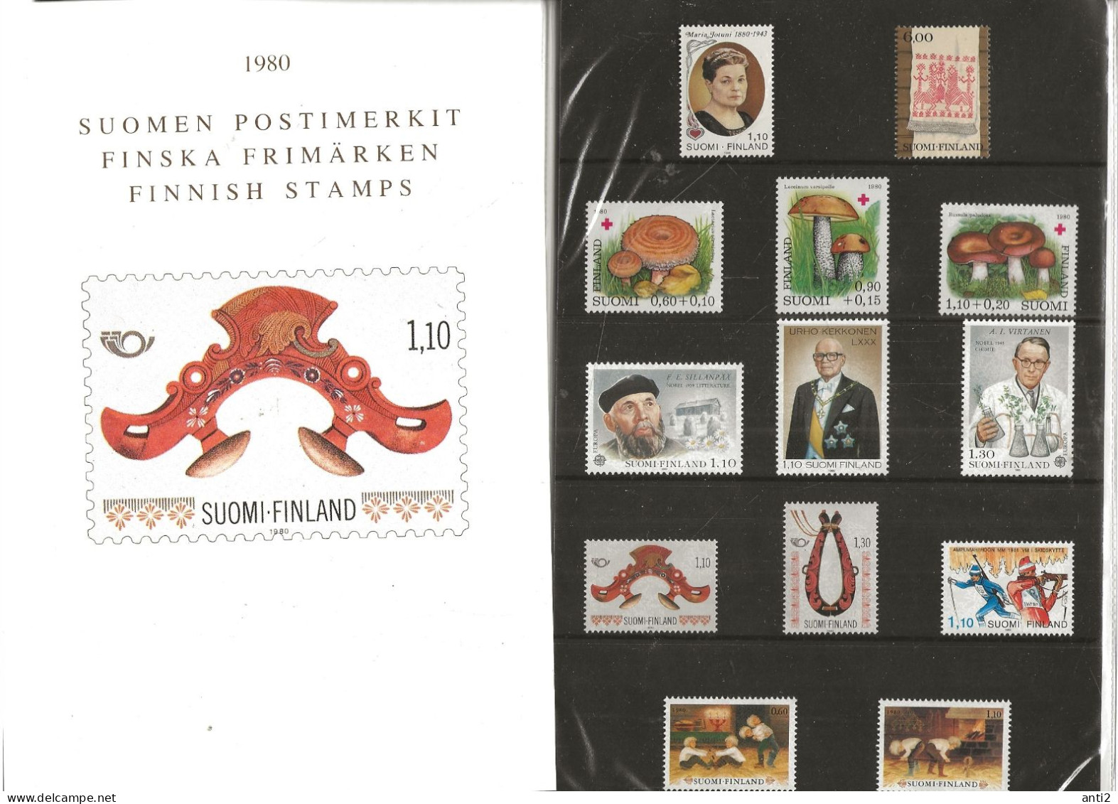 Finland 1980 Year Set  Mi 862-875 MNH(**)  In Folder - Nuevos
