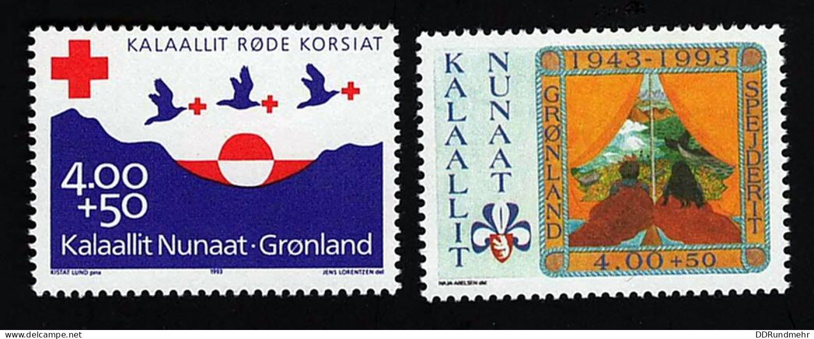 1993 Red Cross  Michel GL 236 - 237 Stamp Number GL B17 - B18 Yvert Et Tellier GL 224 - 225 Xx MNH - Neufs