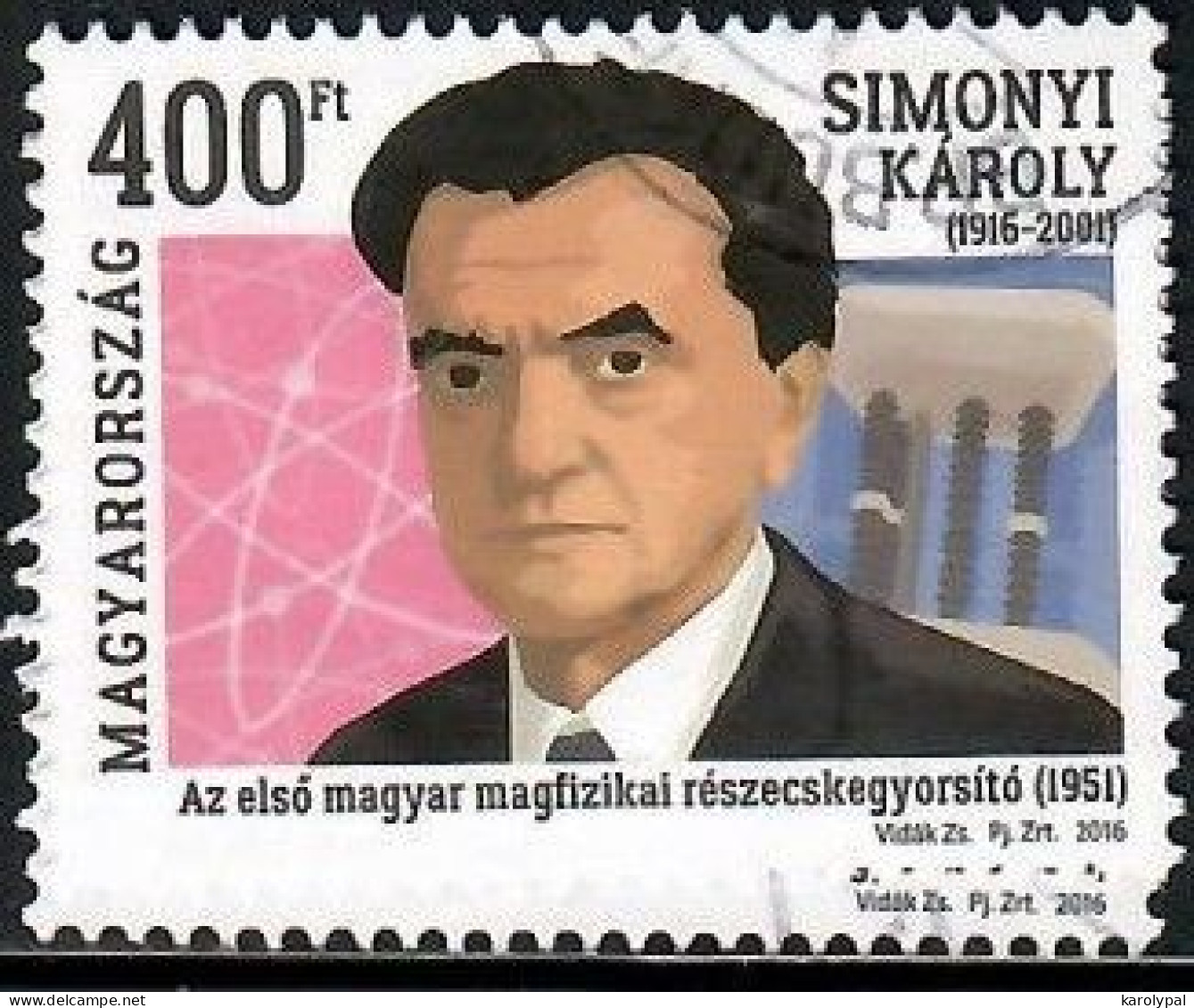 Hungary, 2016 Used, 100th Birth Anniversary Of Károly Simonyi (1916-2001) Mi. Nr.5867, - Usati