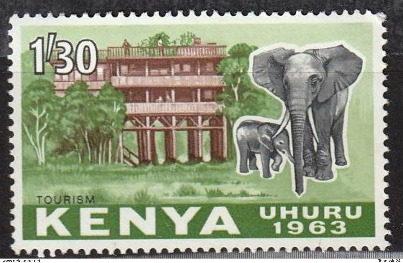 KENYA 1963 Uhuru Elefante * - Kenia (1963-...)