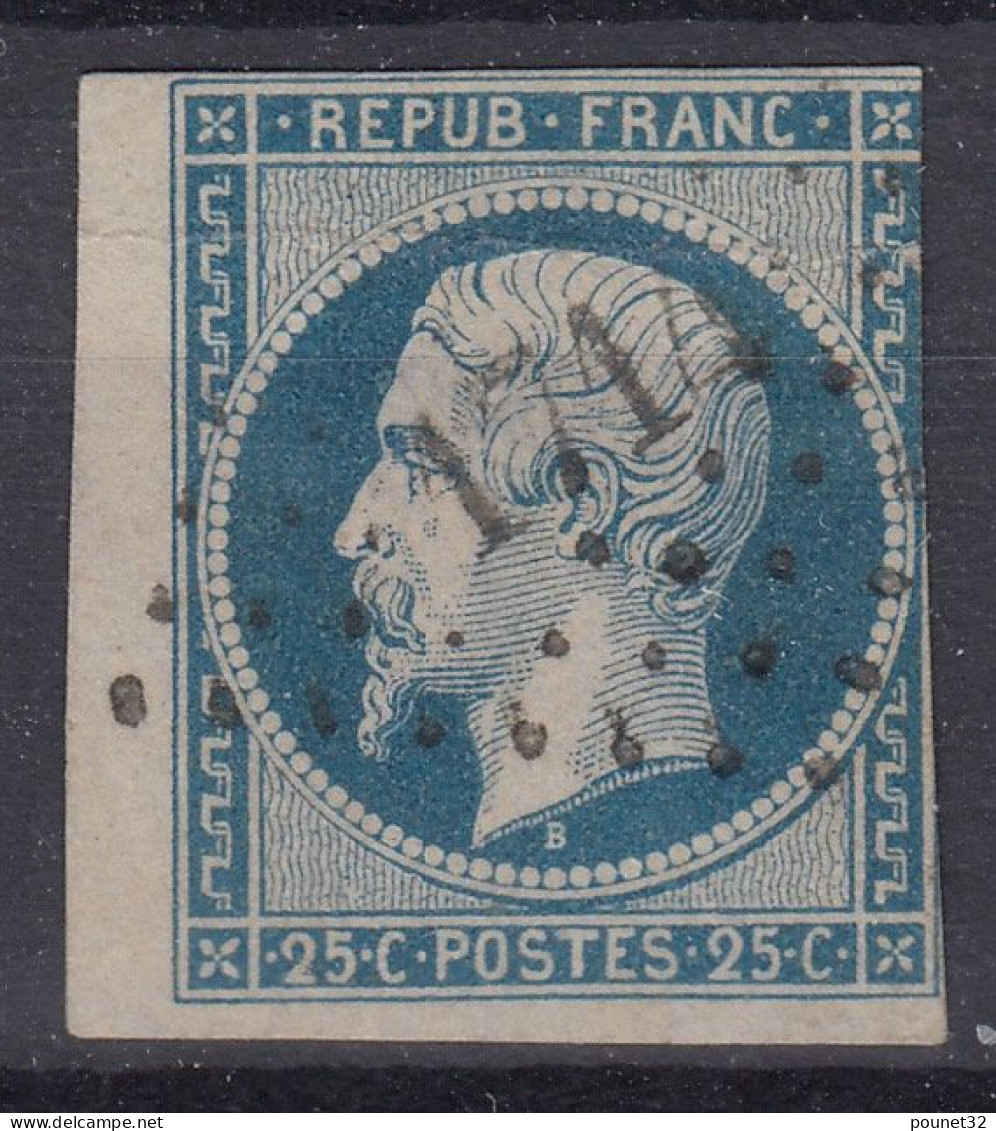 FRANCE PRESIDENCE 25c BLEU N° 10 BORD DE FEUILLE OBLITERATION PC 1714 - A VOIR - 1852 Louis-Napoléon