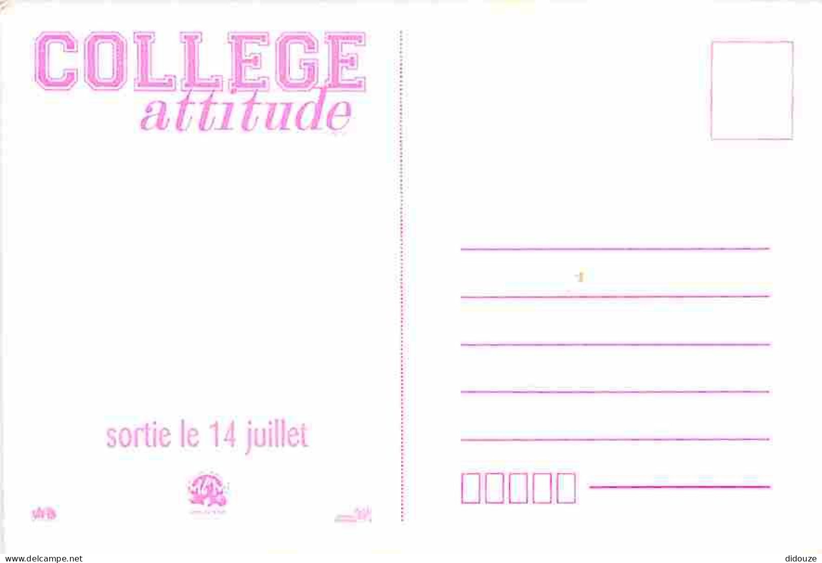 Cinema - Affiche De Film - College Attitude - Drew Barrymore - David Arquette - Carte Neuve - CPM - Voir Scans Recto-Ver - Manifesti Su Carta