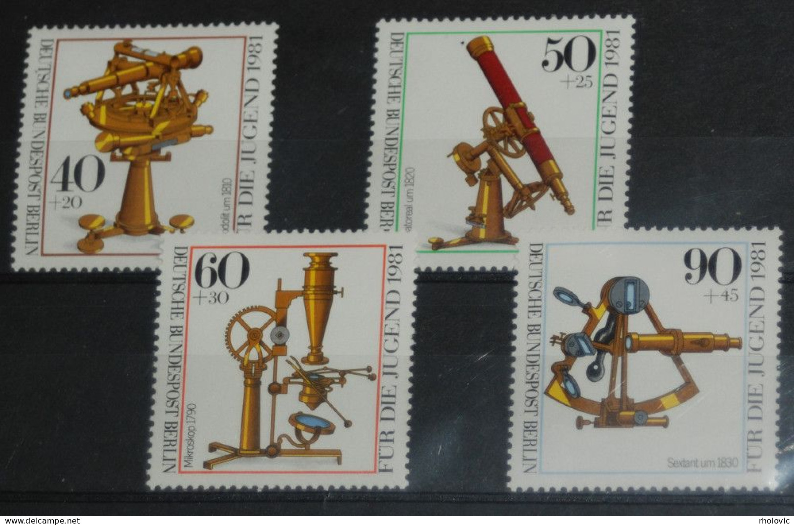 GERMANY BERLIN 1981, Optical Instruments, Astronomy, Mi #641-4, MNH** - Astronomy