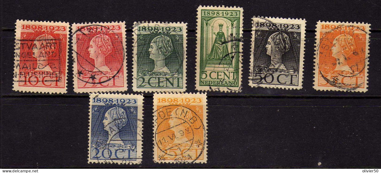 Pays-Bas - 1923- 25eme Anniversaire Du  Couronnement  De La Reine Wilhelmine - Obliteres - Gebruikt