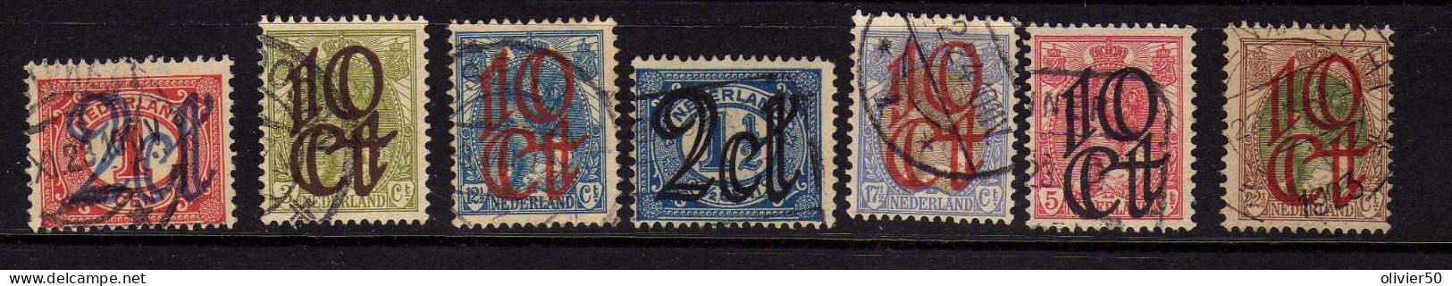 Pays-Bas - 1923 - Timbres Surcharges - Obliteres - Usados