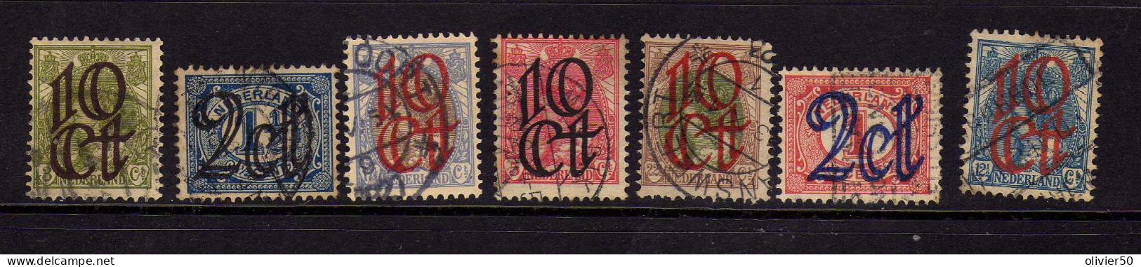 Pays-Bas - 1923 - Timbres Surcharges - Obliteres - Oblitérés
