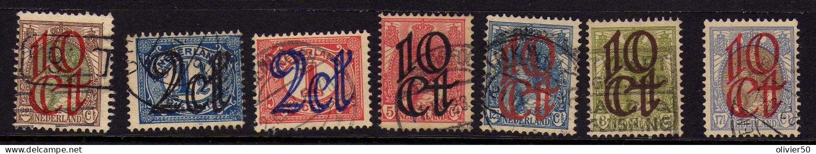Pays-Bas - 1923 - Timbres Surcharges - Obliteres - Gebraucht