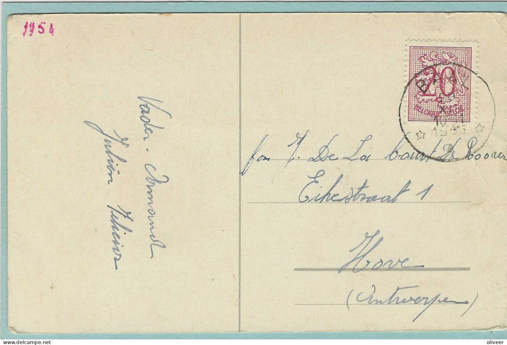 Postkaart Met Sterstempel BAAL - Postmarks With Stars