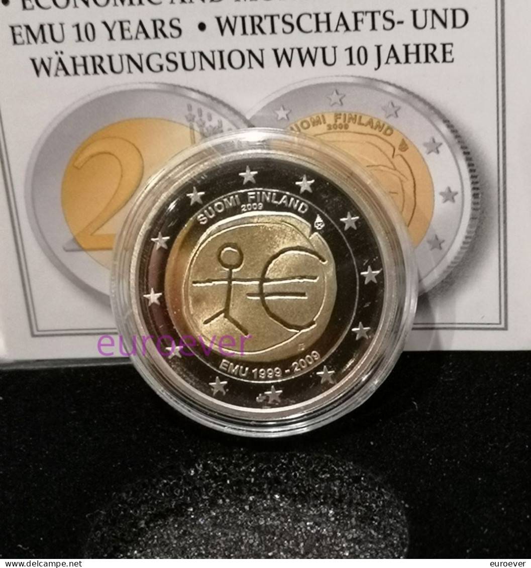 2 Euro Gedenkmünze 2009 WWU Wirtschafts- Und Währungsunion - Finnland / Finland PP Proof - Finlandia