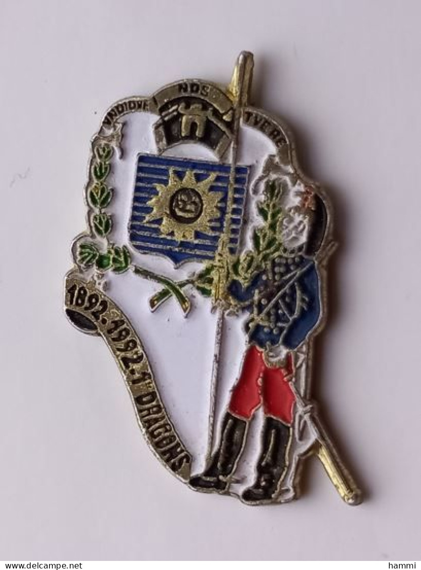 P121 Pin's Armée Militaire 1er Régiment De Dragons Napoléon Achat Immédiat - Militaria