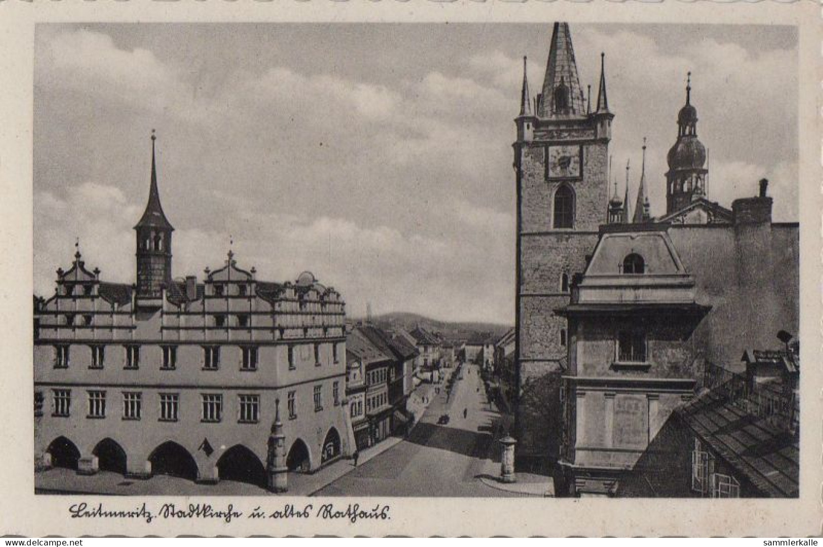 30822 - Leitmeritz - Stadtkirche Und Altes Rathaus - 1941 - Böhmen Und Mähren