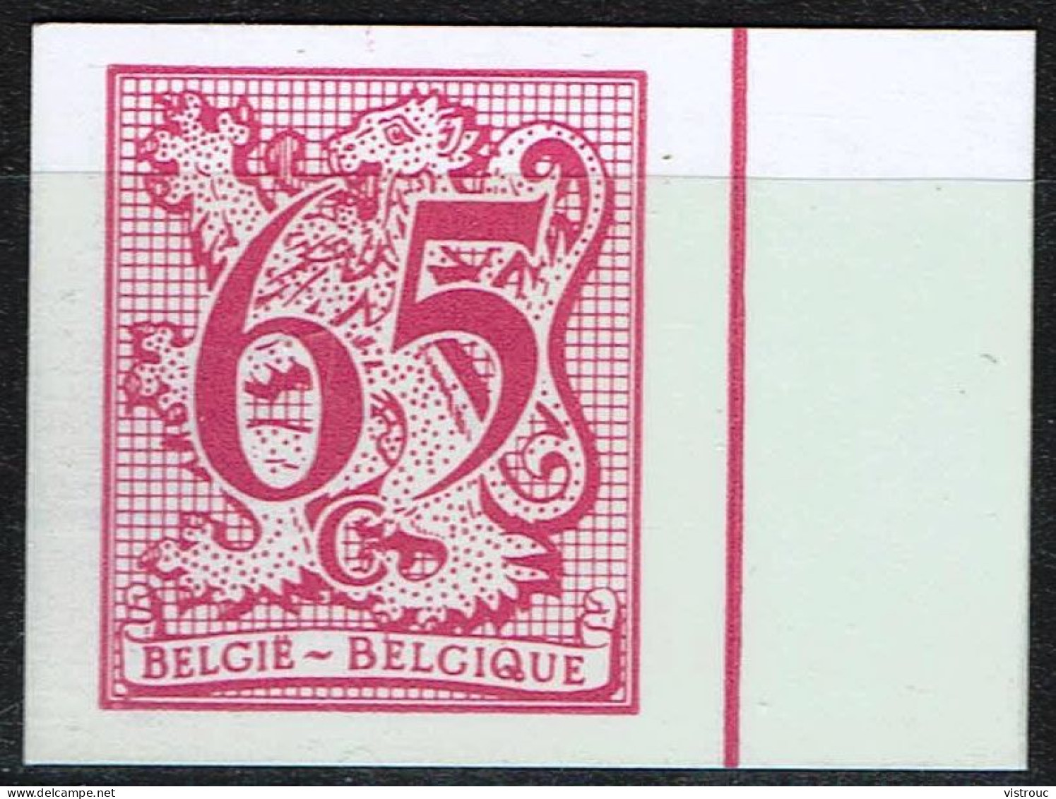 COB 1971 - ND - Bord De Feuille - Cote: 15,- € -  Chiffre Sur Lion Héraldique Et Banderolle - 1980. - 1961-1980