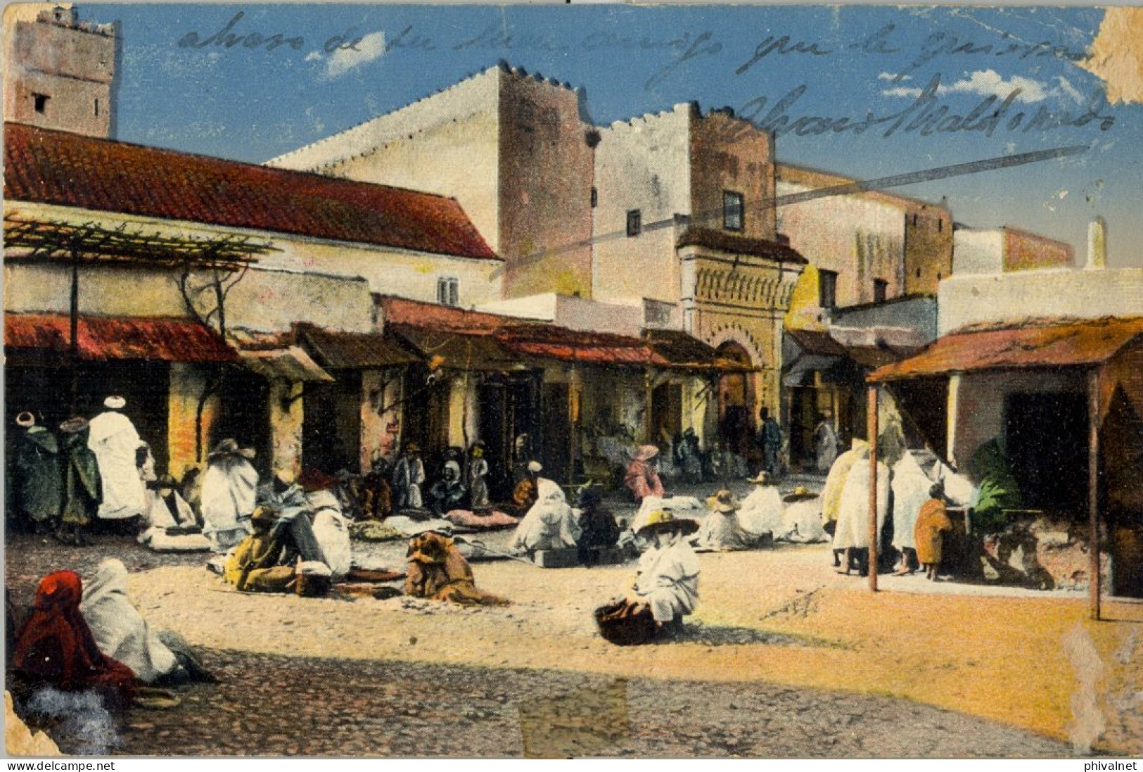 1919 MARRUECOS ESPAÑOL , TÁNGER - ROMA , T.P. CIRCULADA , CENSURA MILITAR ITALIANA , BOLOGNA POSTA ESTERA - Maroc Espagnol