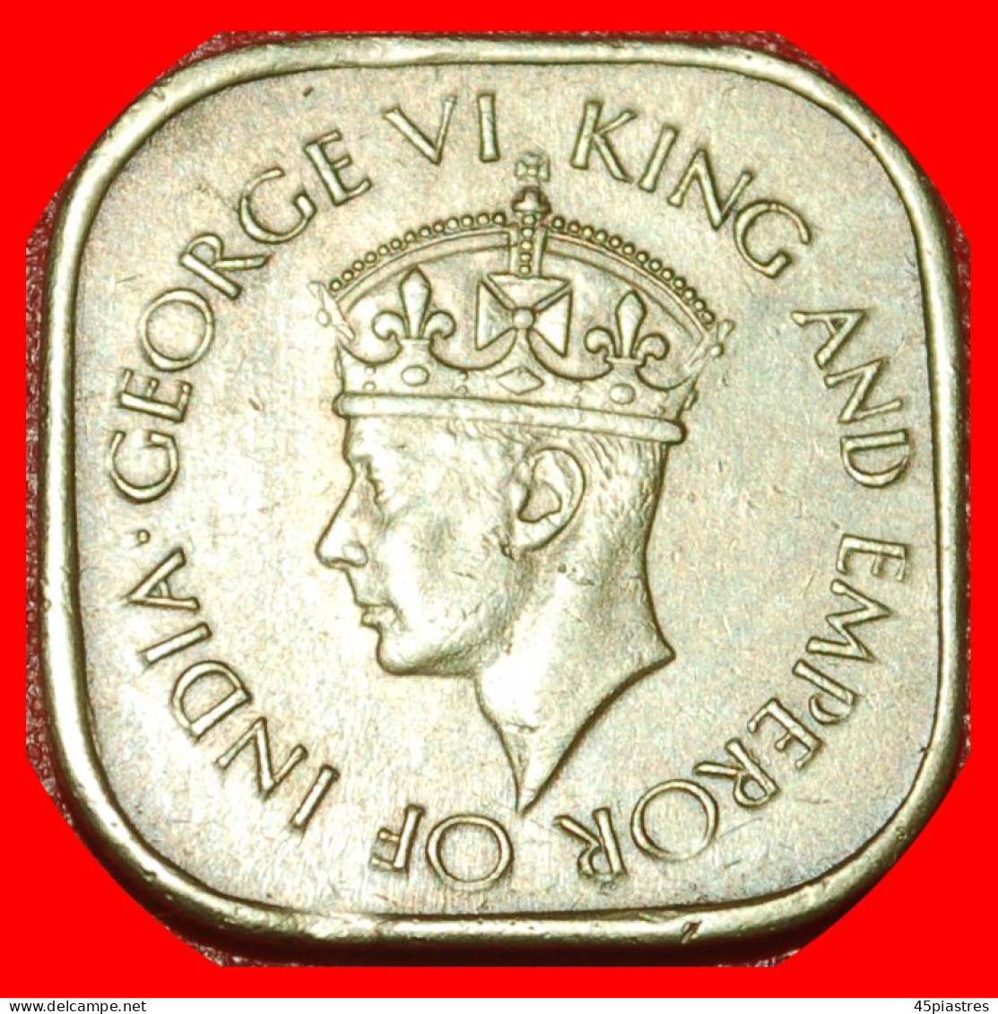 * GREAT BRITAIN WARTIME (1939-1945): CEYLON  5 CENTS 1944 DIES 1+A! GEORGE VI (1937-1952) · LOW START ·  NO RESERVE! - Sri Lanka (Ceylon)