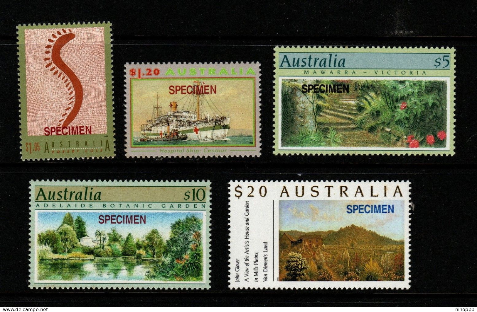 Australia 1994 Set 5 SPECIMEN - Proofs & Reprints