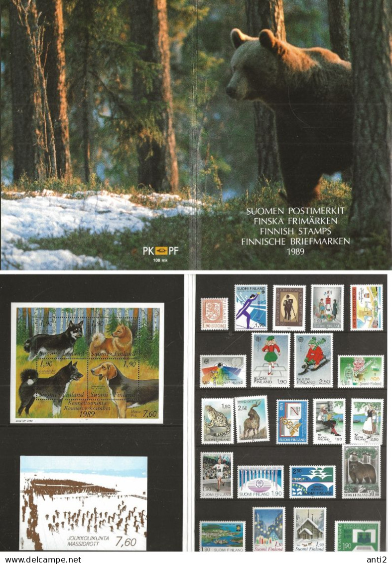 Finland 1989 Year Set  Mi 1068-1097 Inkl. Bloc 5 + Booklet  MNH(**)   In Folder - Unused Stamps
