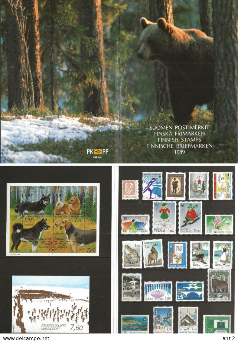 Finland 1989 Year Set  Mi 1068-1097 Inkl. Bloc 5 + Booklet  MNH(**)   In Folder - Nuevos