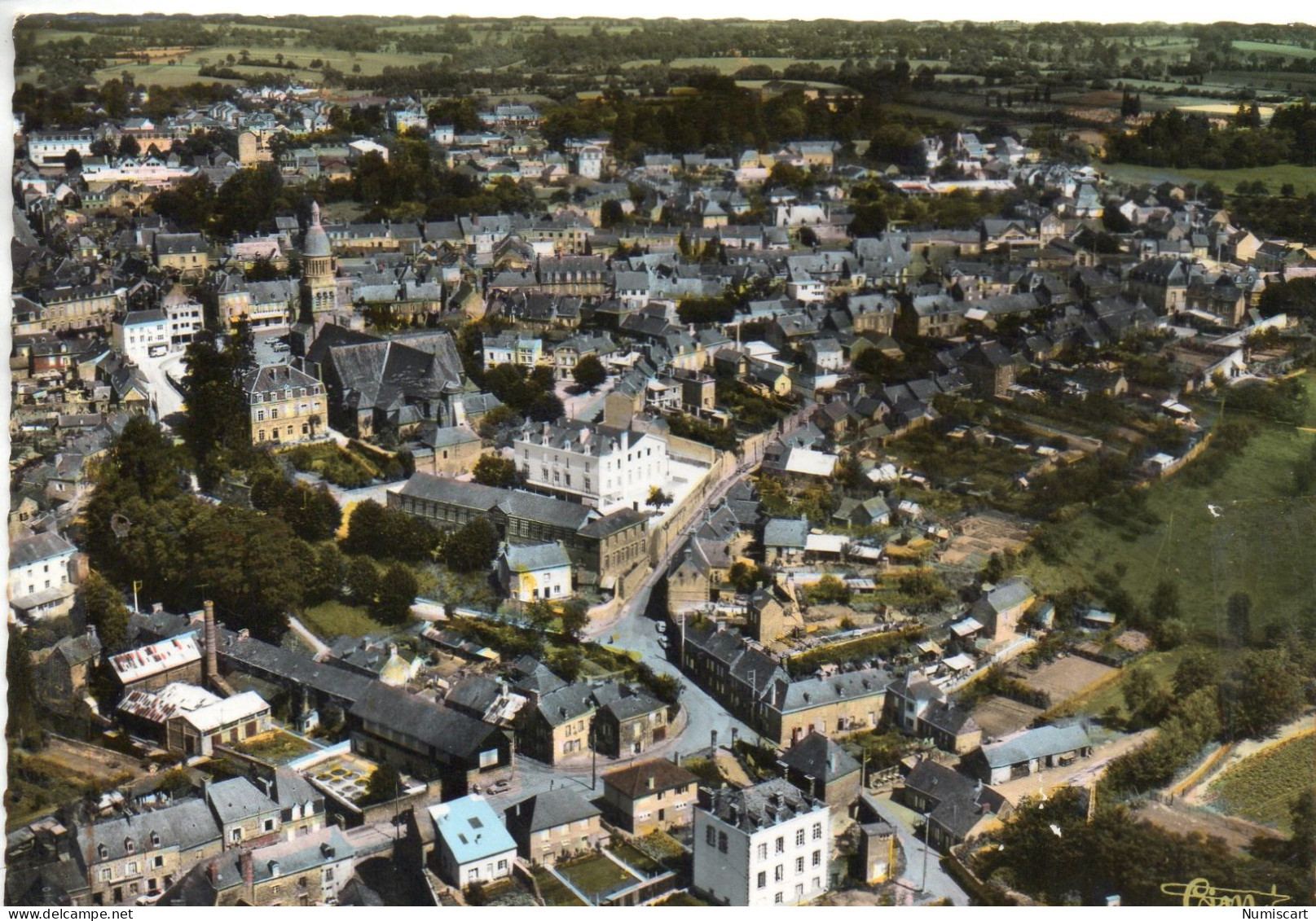 Ernée Vue Aérienne De La Ville - Ernee