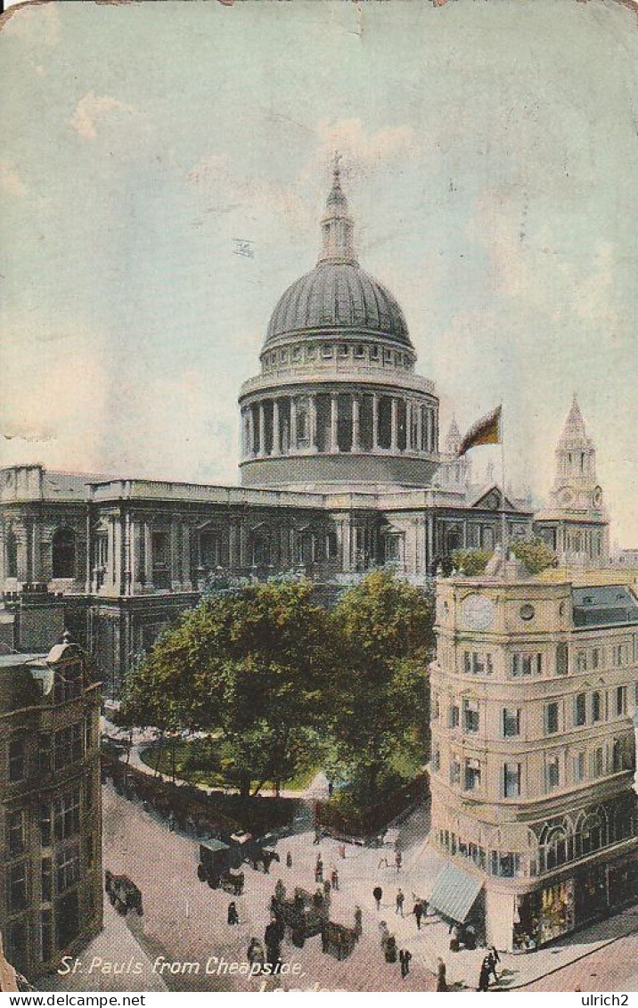 AK London - St. Pauls From Cheapside  - 1911 (68273) - St. Paul's Cathedral