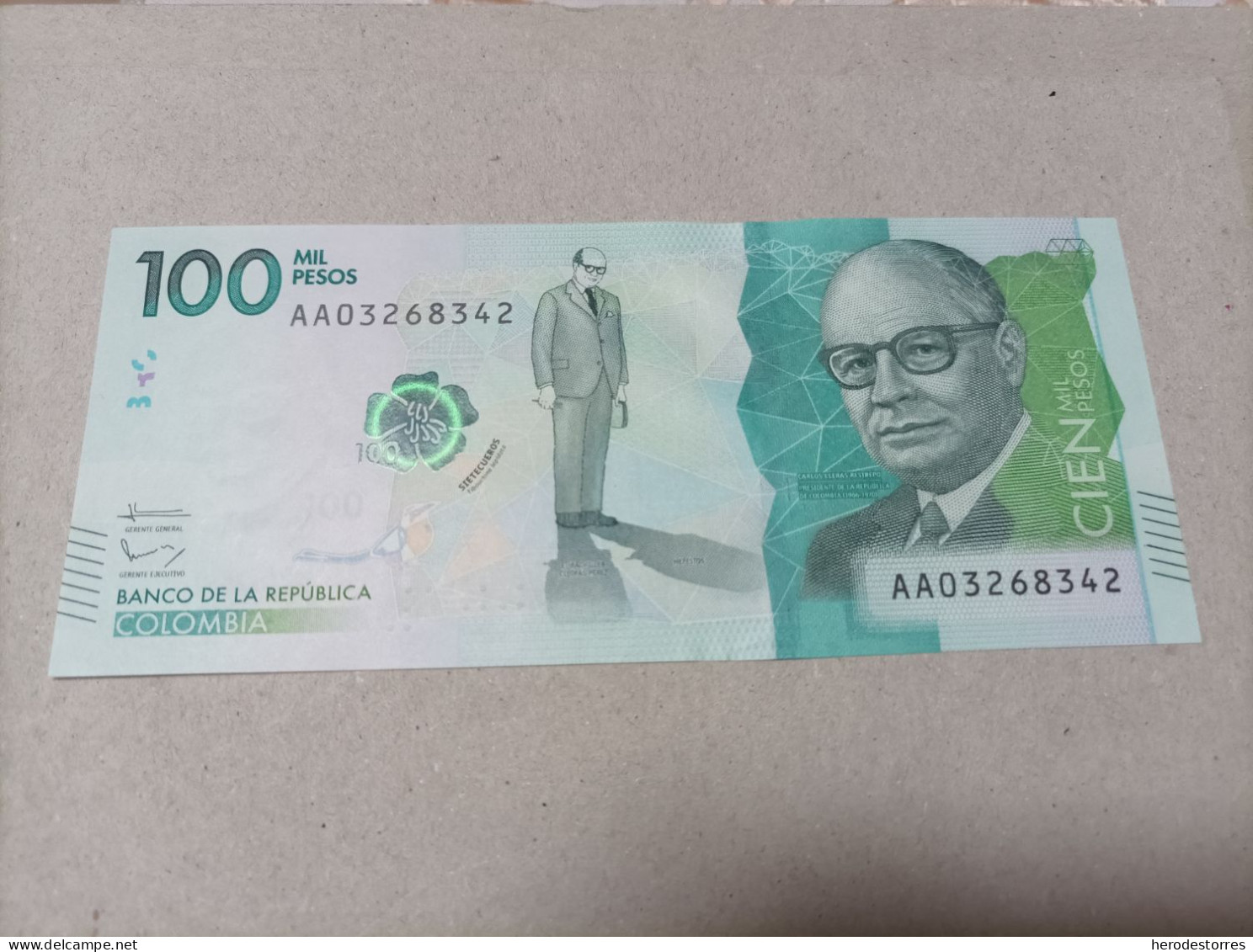 Billete Colombia, 100000 Pesos, Serie AA, Año 2014, UNC - Colombie