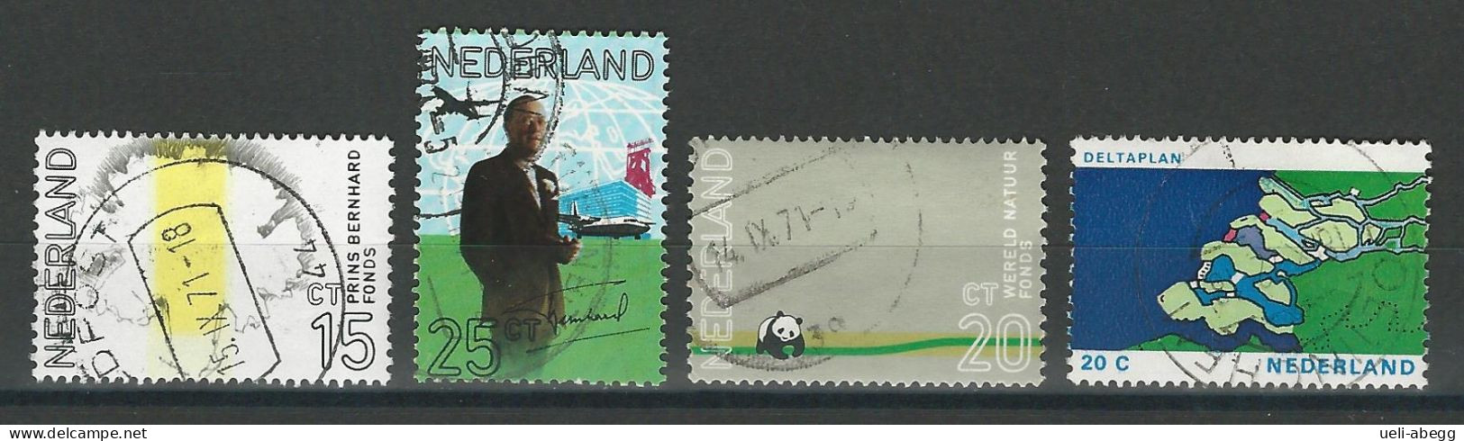 Niederlande NVPH 992-94, 1002 , Mi 965-67, 974 O - Used Stamps