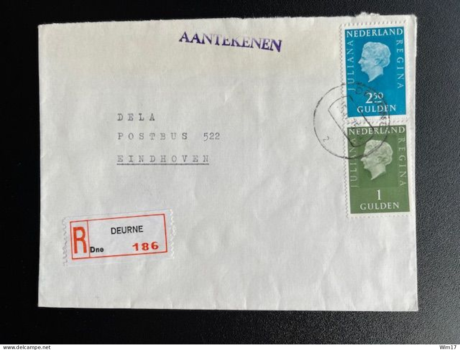 NETHERLANDS 1975 REGISTERED LETTER DEURNE TO EINDHOVEN 16-04-1975 NEDERLAND AANGETEKEND - Covers & Documents