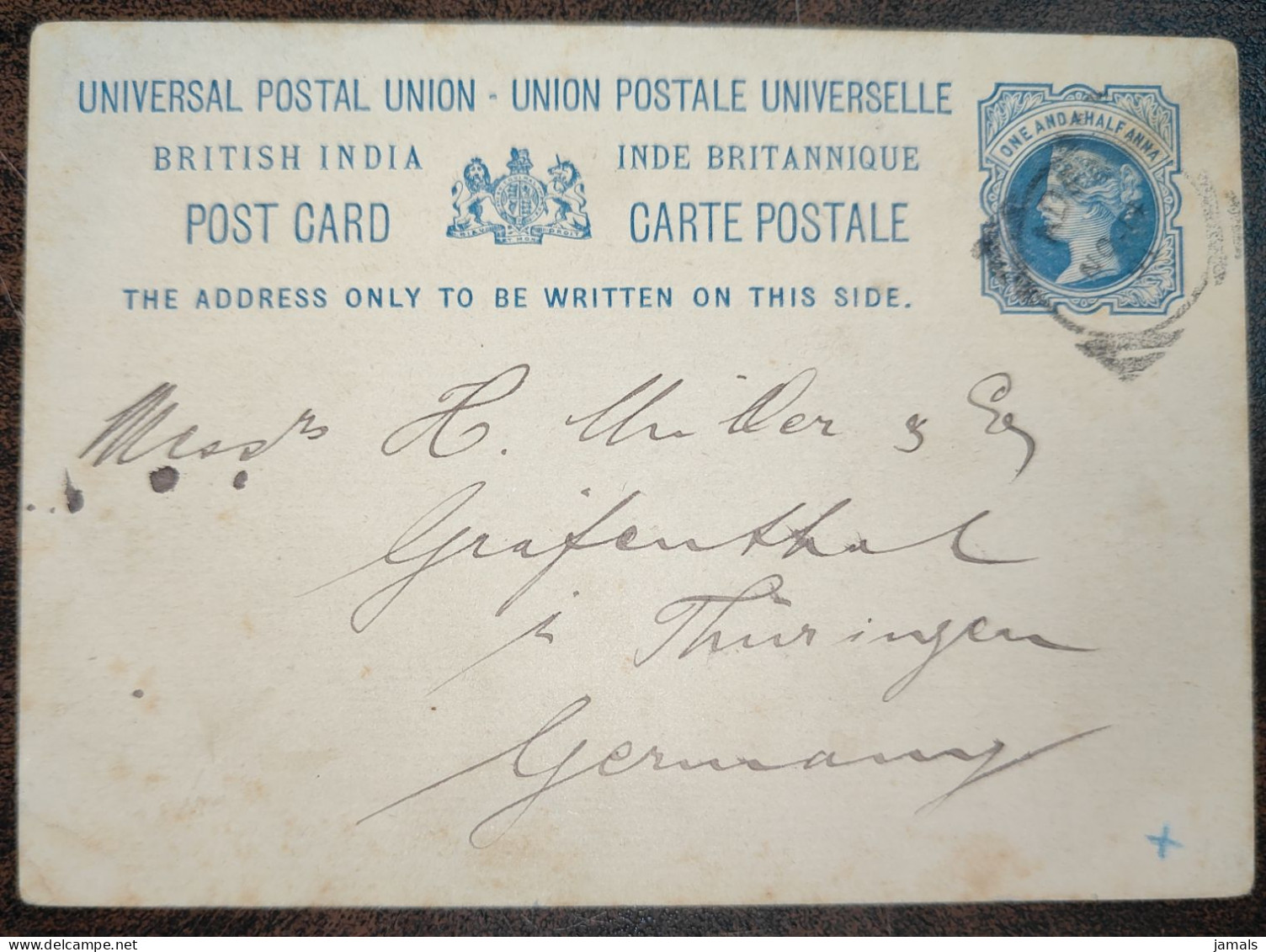 Br India Queen Victoria Postal Card UPU, Used In Aden - 1882-1901 Impero