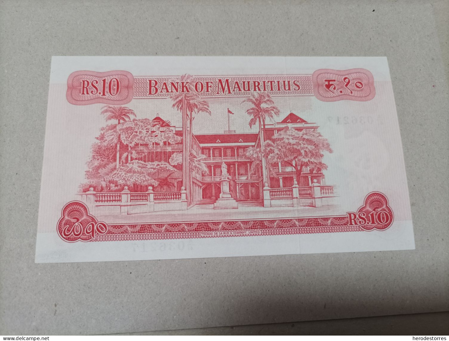 Billete Mauricios, 10 Rupias, Serie A, Año 1967, UNC - Mauritius