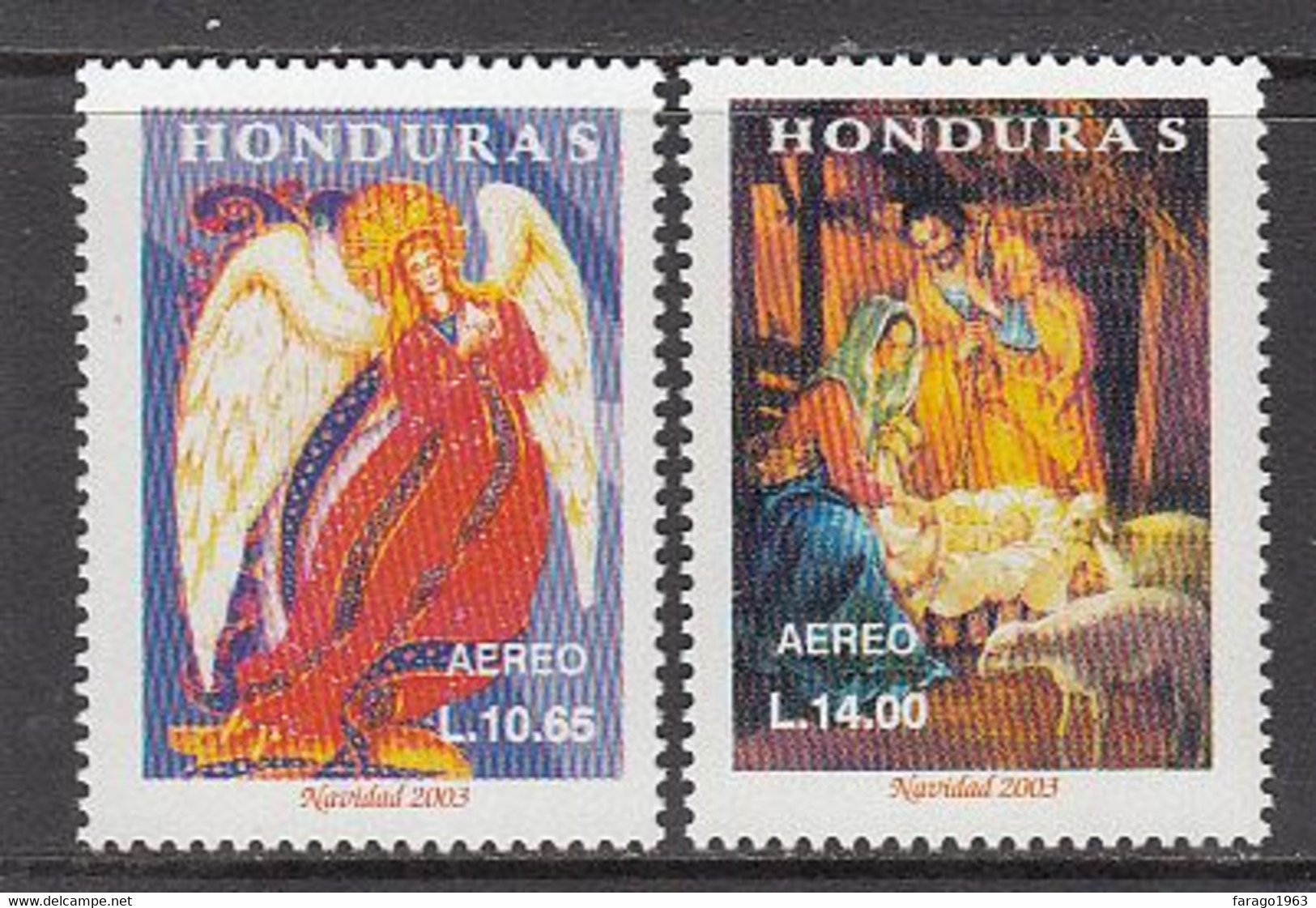 2003 Honduras Navidad Christmas Noel Complete Set Of 2 MNH - Honduras