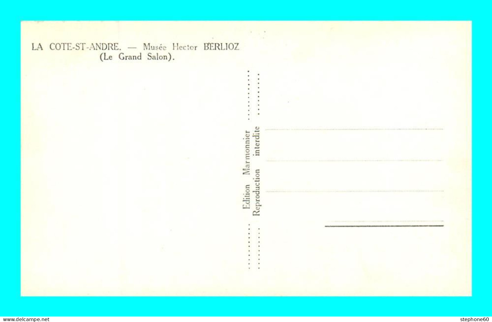A930 / 017 38 - LA COTE SAINT ANDRE Musée Hector BERLIOZ Le Grand Salon - La Côte-Saint-André
