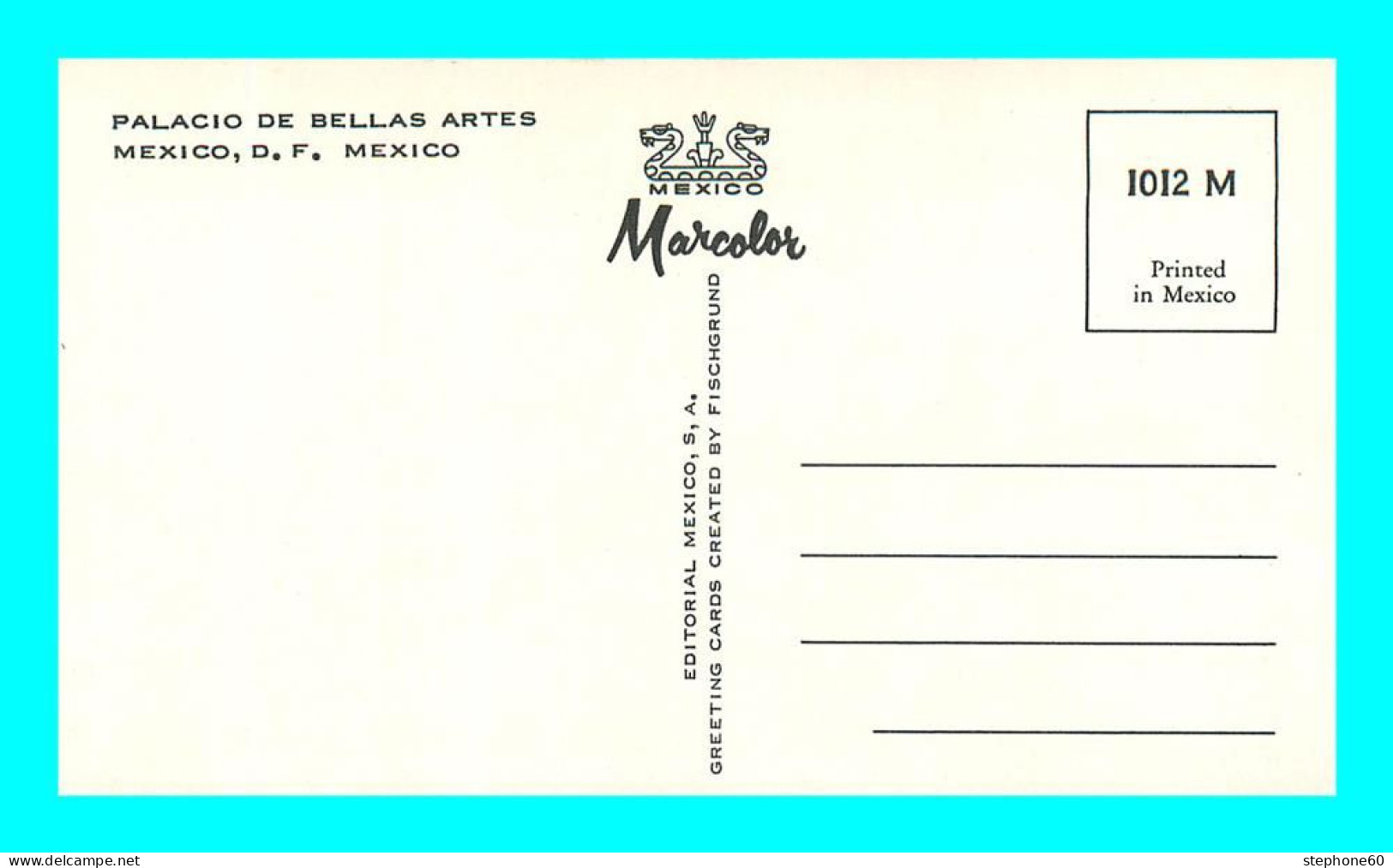 A935 / 647 MEXIQUE Palacio De Bellas Artes Mexico - México