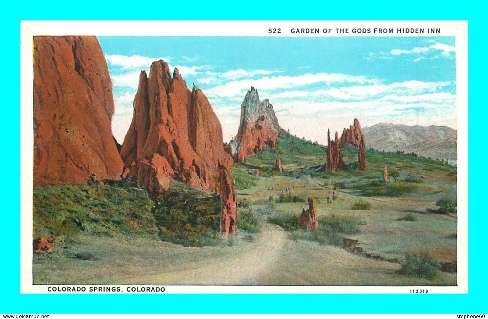 A912 / 077 COLORADO Colorado Springs Garden Of The Gods From Hidden Inn - Autres & Non Classés