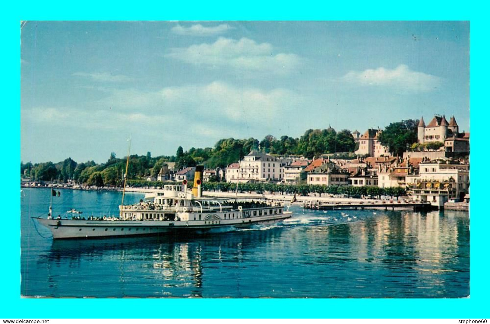 A910 / 465 Suisse NYON Port Quai Et Chateau ( Bateau ) - Nyon