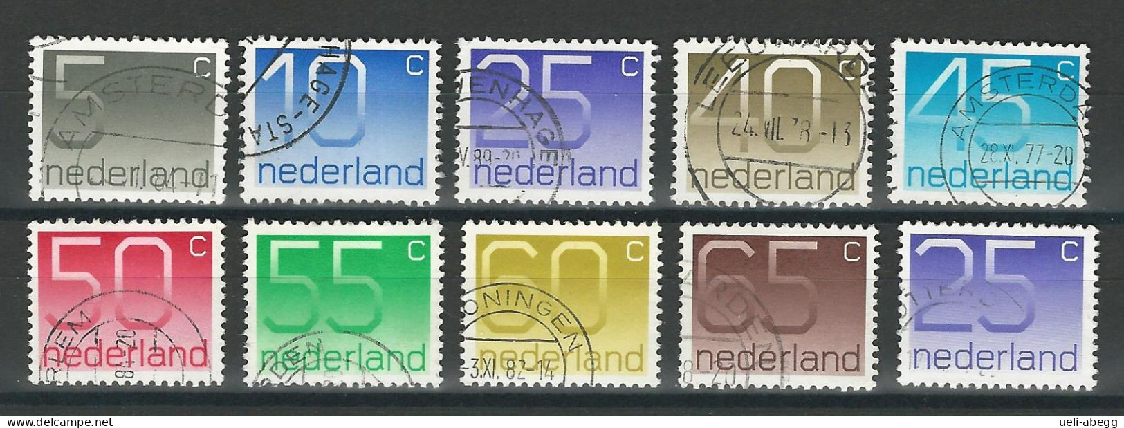 Niederlande NVPH 1108-16, 1110c , Mi 1065-69A + O - Gebraucht