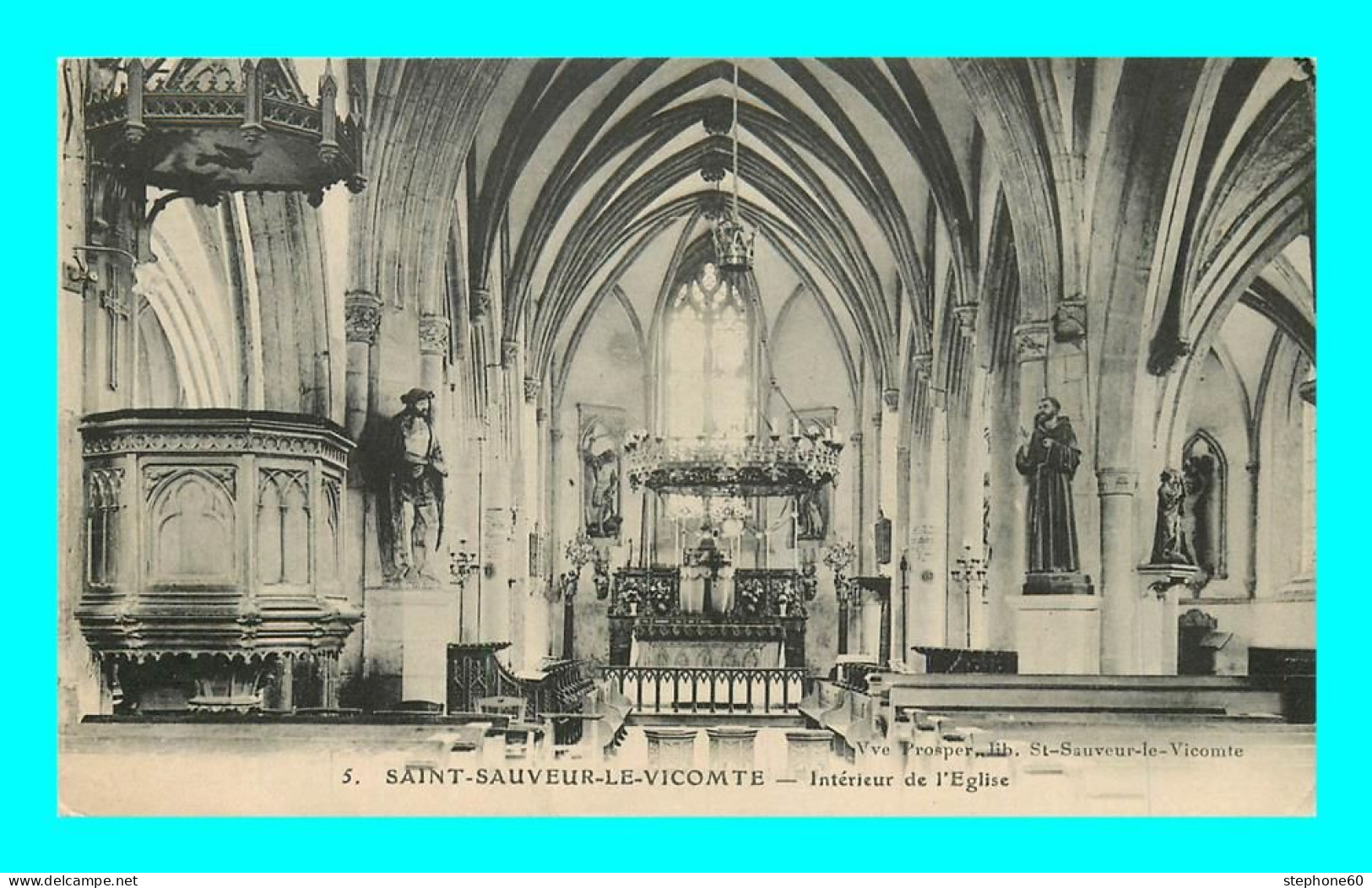 A914 / 063 50 - SAINT SAUVEUR LE VICOMTE Interieur De L'Eglise - Saint Sauveur Le Vicomte