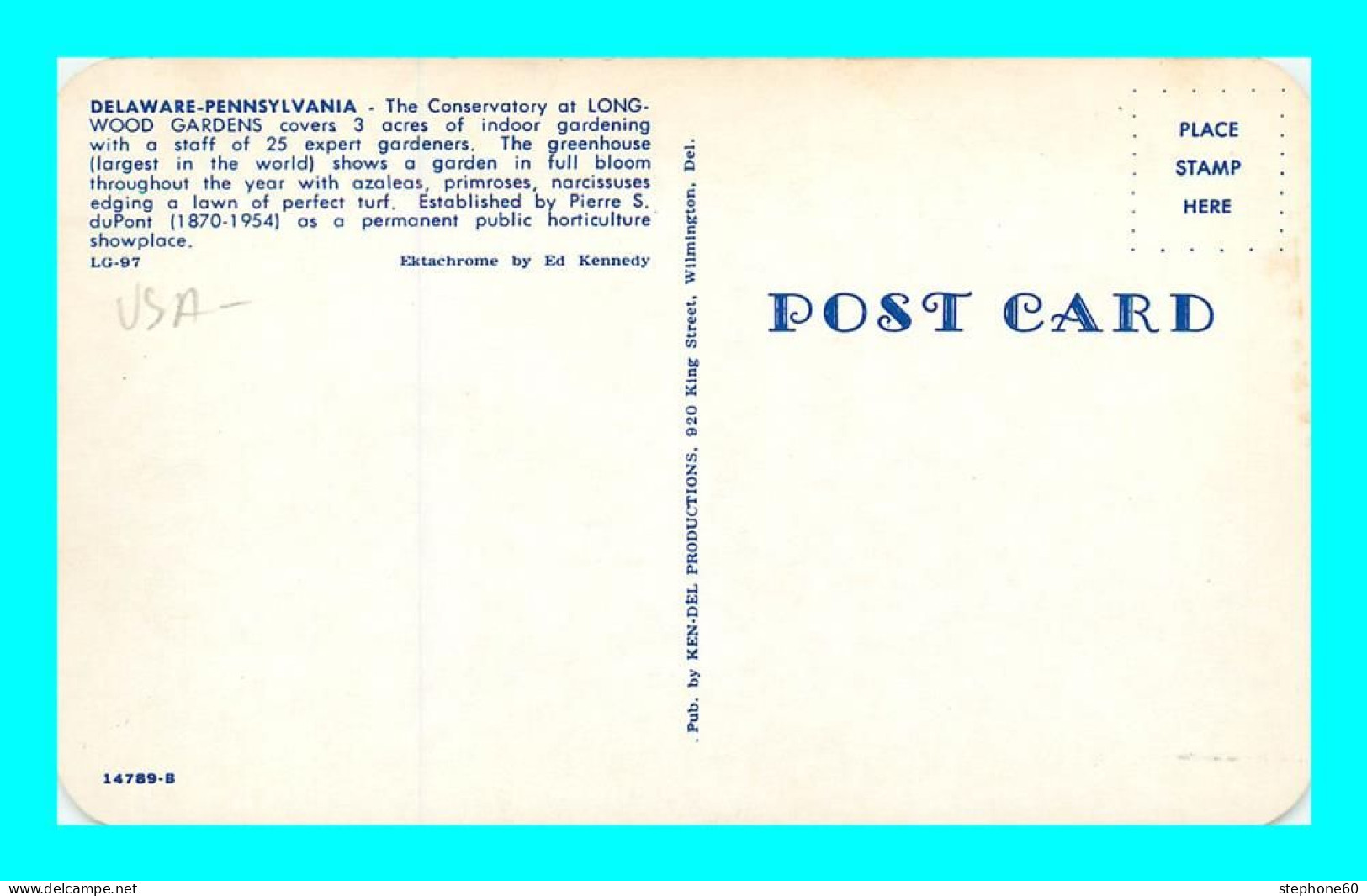 A918 / 193 DELAWARE PENNSYLVANIA The Conservatory At LONGWOOD GARDENS - Autres & Non Classés