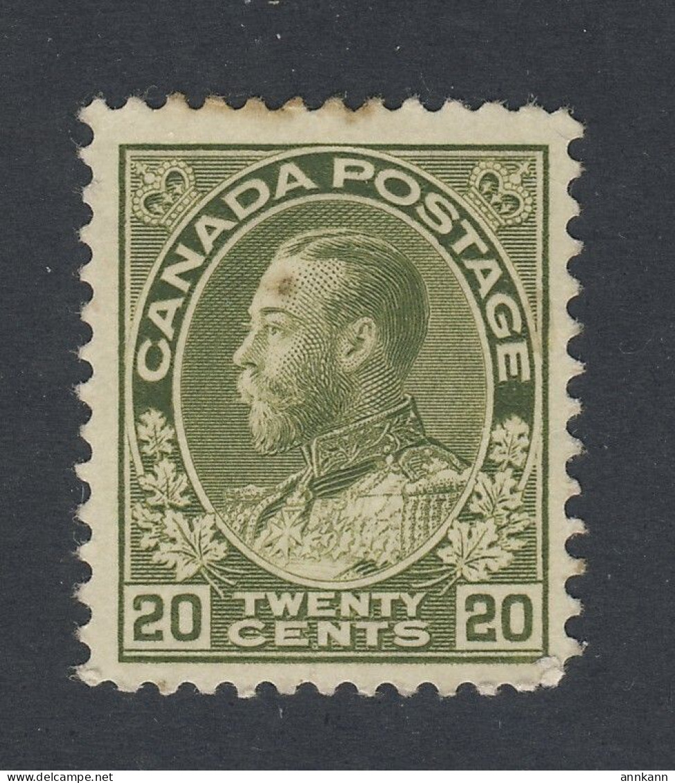Canada WW1 Admiral Stamp; #119 - 20c MH F/VF Guide Value = $100.00 - Neufs
