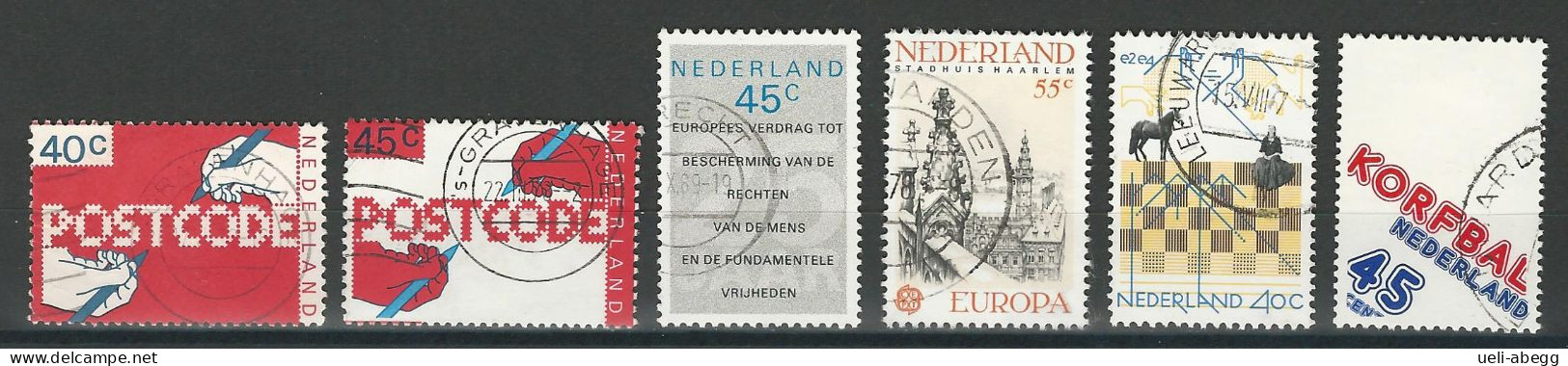 Niederlande NVPH 1151-52, 1157-60 , Mi 1113-14, 1118-22 O - Gebraucht