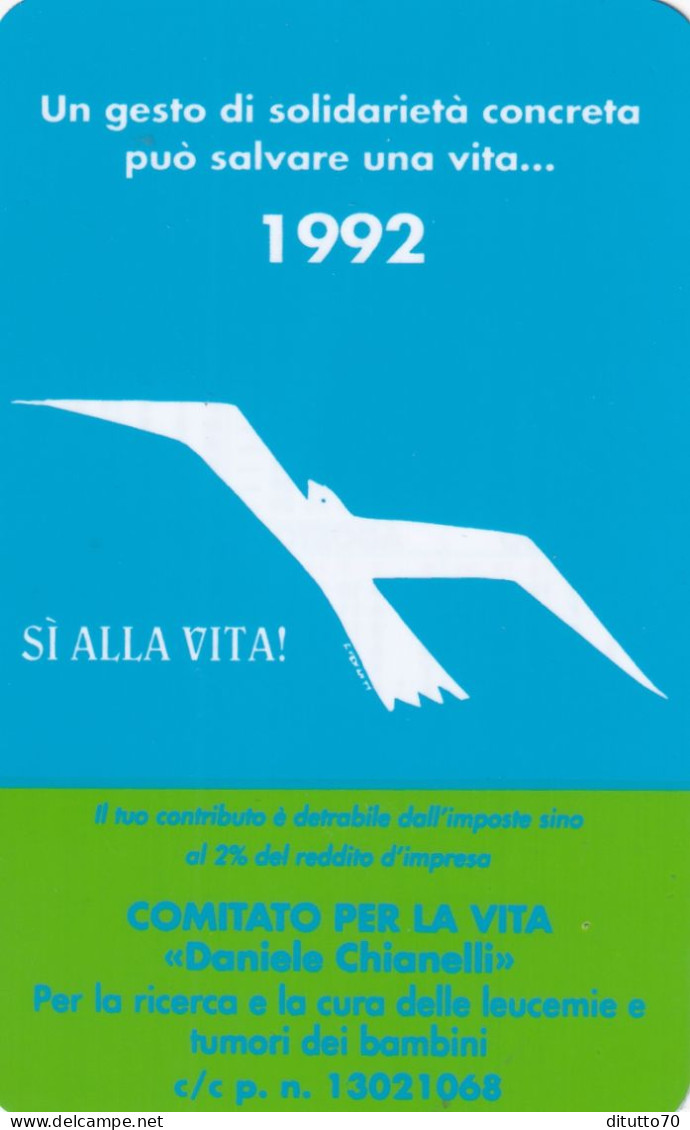 Calendarietto - Comitatoper La Vita - Perugia - Anno 1992 - Formato Piccolo : 1991-00