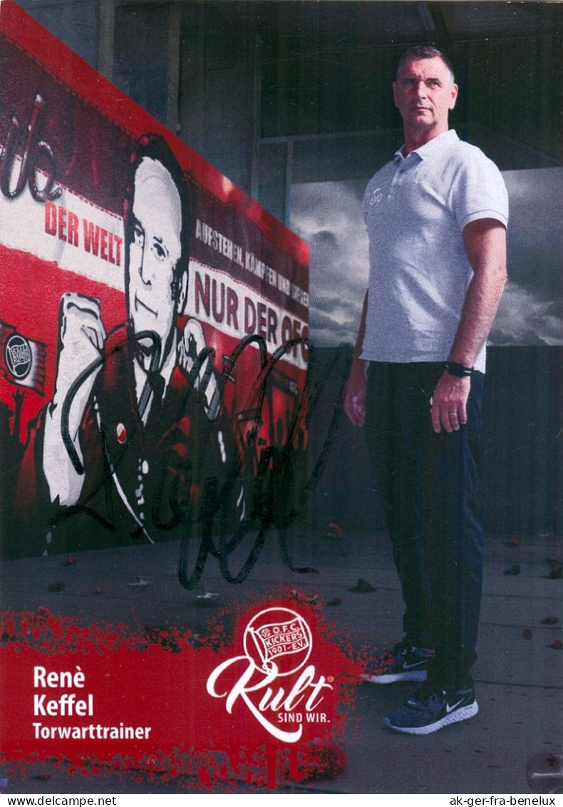 Fußball-Autogramm AK René Keffel Offenbacher Kickers 19-20 OFC Offenbach Am Main Bonames Viktoria Preußen Frankfurt - Autografi