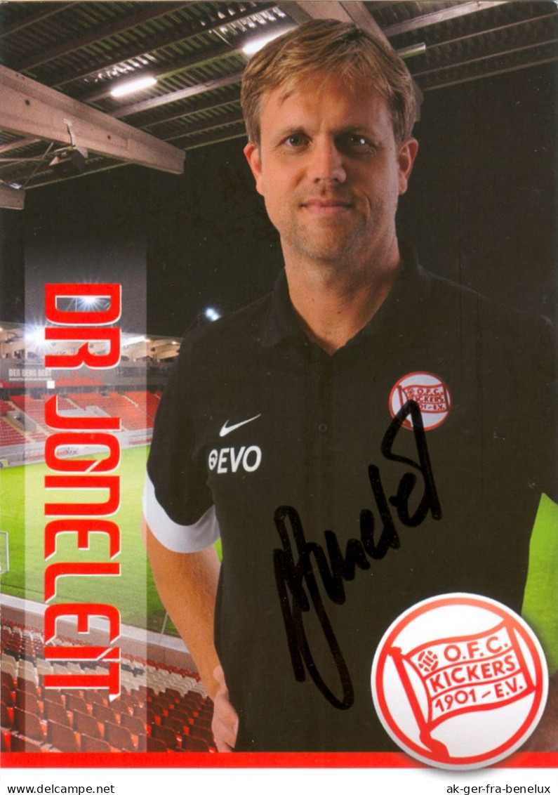 Fußball-Autogramm AK Dr. Michael Joneleit Offenbacher Kickers 13-14 Hamburger SV HSV Löwen Frankfurt Am Main FC Basel - Autogramme