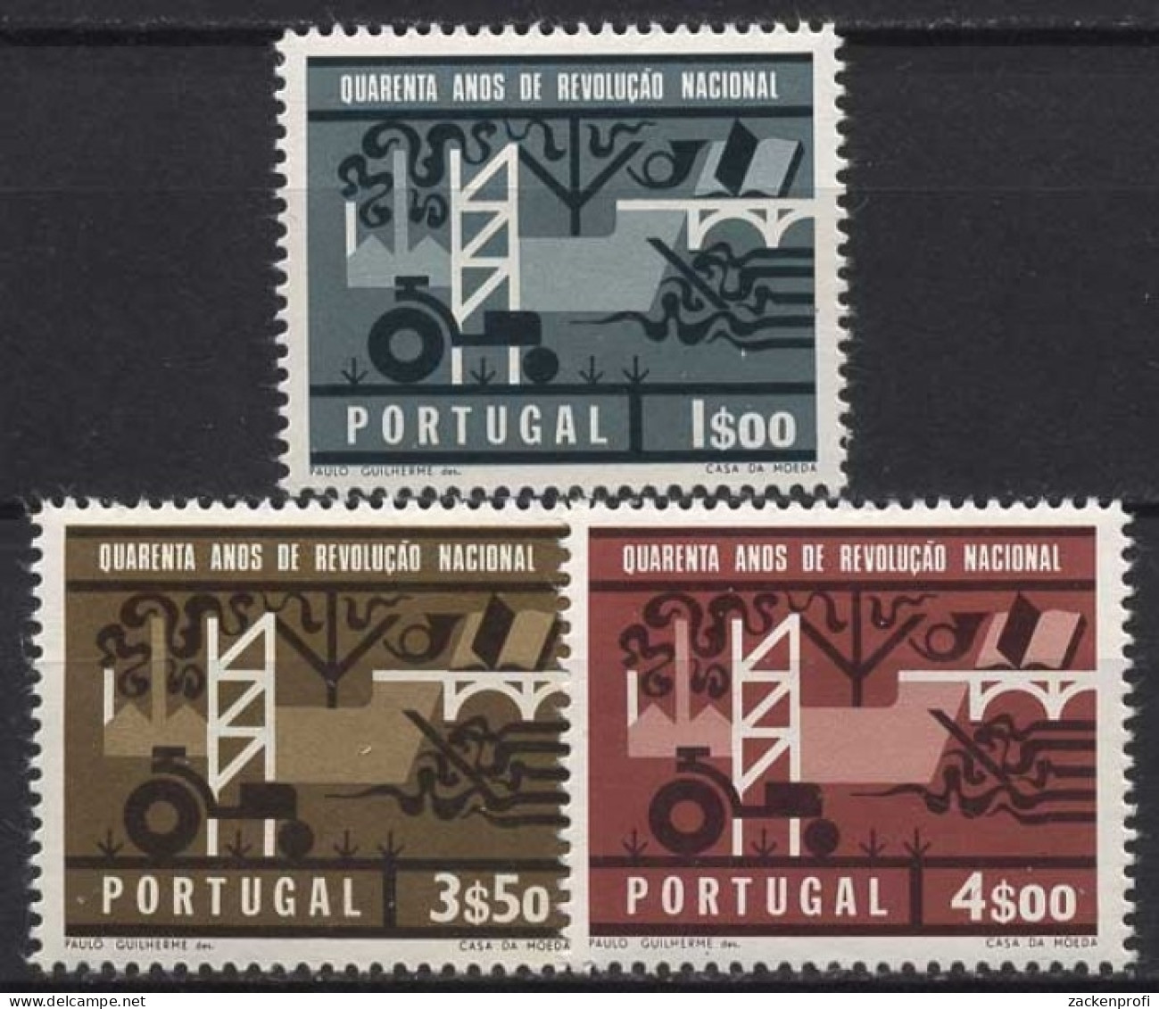 Portugal 1966 40. Jahrestag Des Militärputsches 1003/05 Postfrisch - Neufs