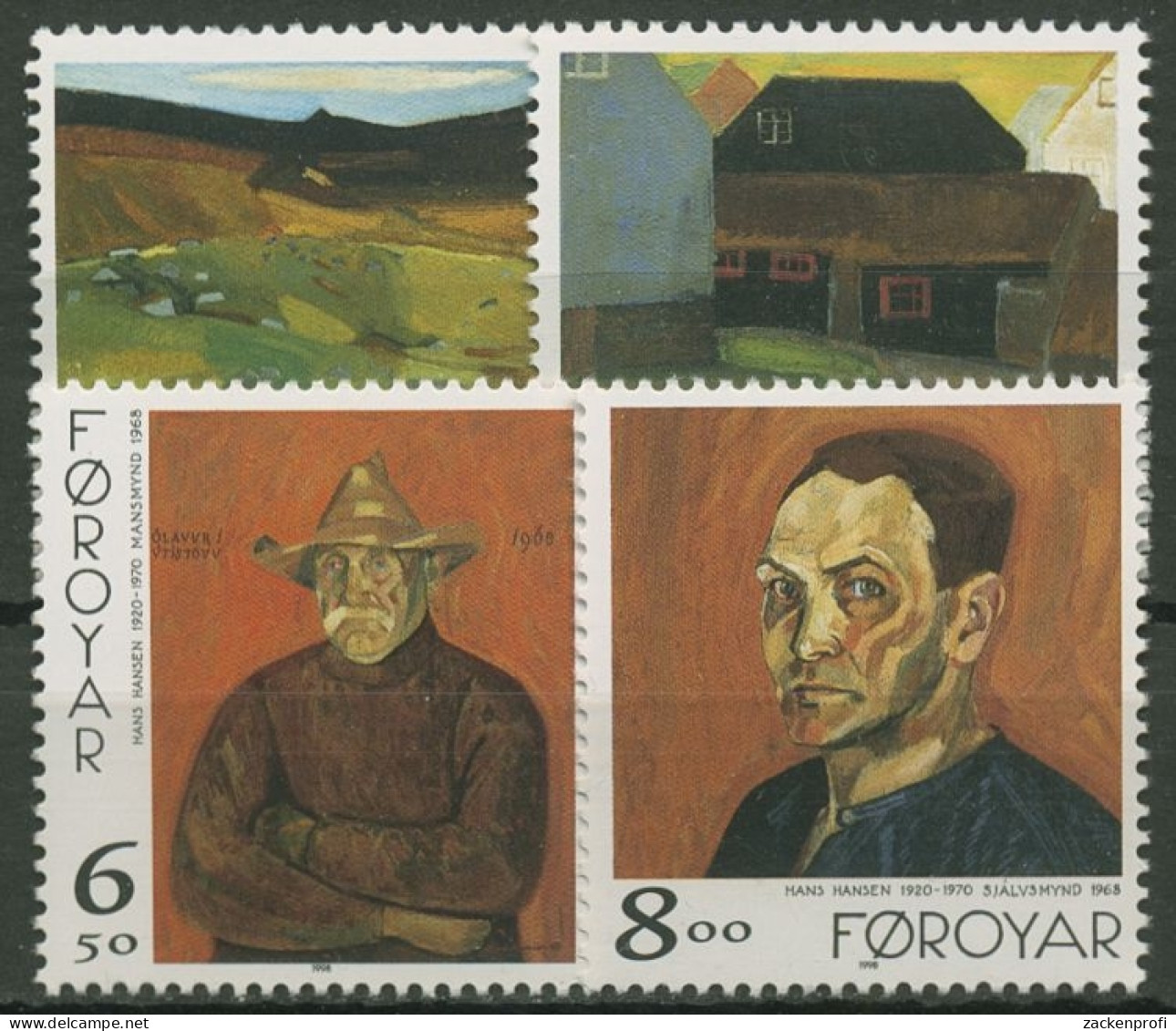 Färöer 1998 Gemälde Von Hans Hansen 341/44 Postfrisch - Faroe Islands