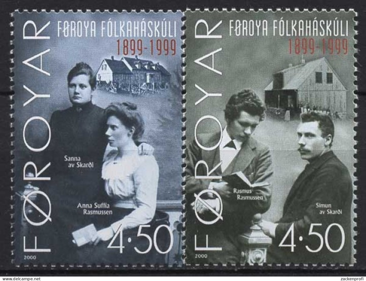 Färöer 2000 100 Jahre Färöische Heimvolkshochschule 372/73 Postfrisch - Faroe Islands
