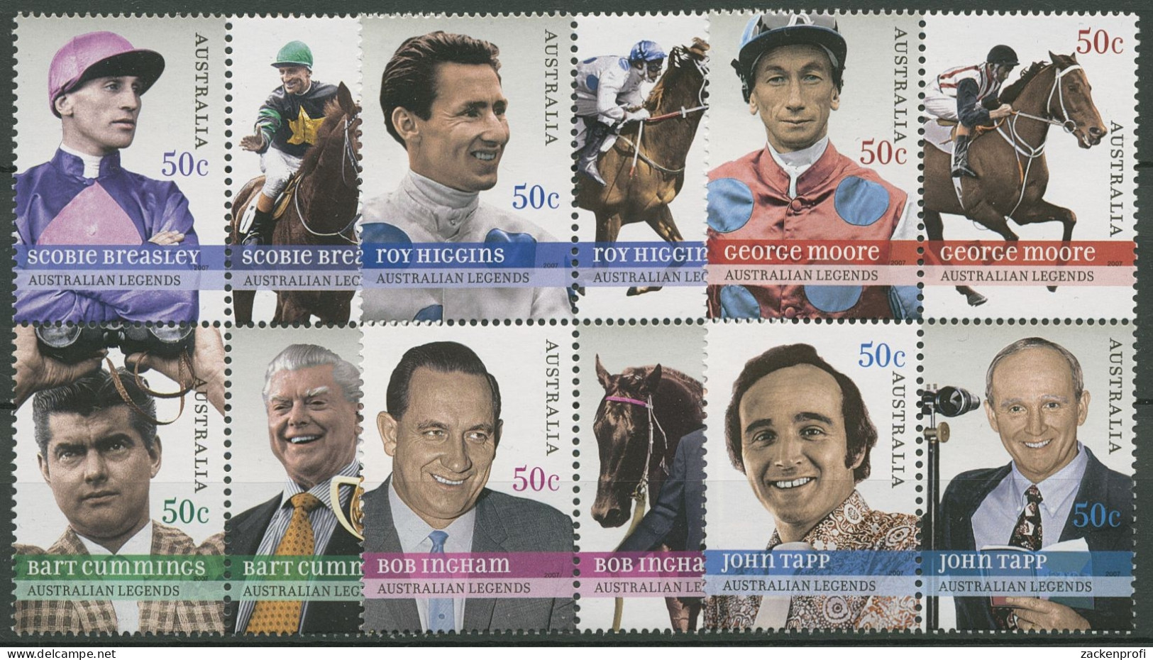 Australien 2007 Gewinner Australian-Legend-Preis Der Post 2755/66 ZD Postfr. - Mint Stamps