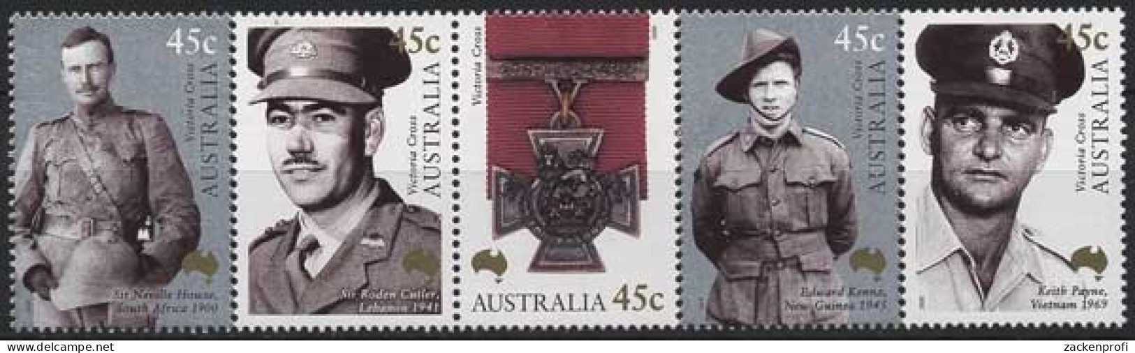 Australien 2000 100 Jahre Australische Viktoriakreuzträger 1946/50 ZD Postfrisch - Mint Stamps