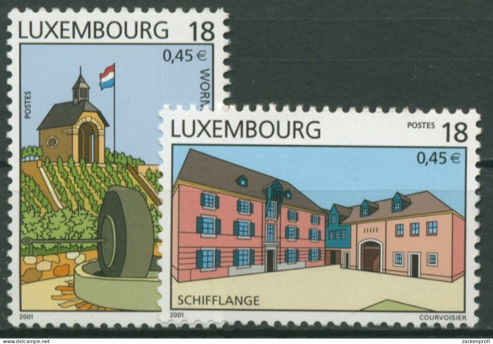 Luxemburg 2001 Sehenswürdigkeiten: Mühlen 1524/25 Postfrisch - Neufs