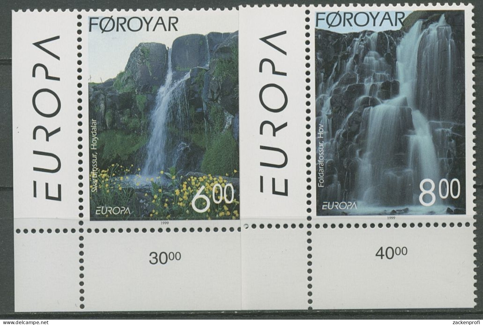 Färöer 1999 Europa CEPT: Natur- Und Nationalparks 354/55 Postfrisch - Faroe Islands