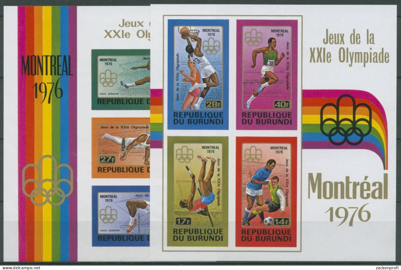 Burundi 1976 Olympische Sommerspiele Montreal Block 92/93 B Postfrisch (C28043) - Nuovi
