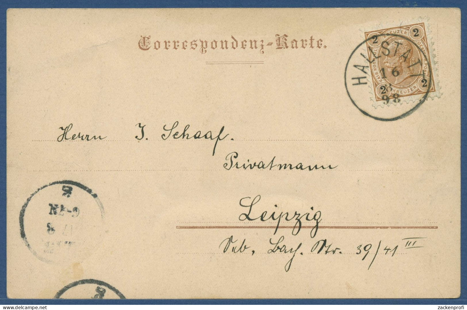 Gruß Aus Hallstadt Ortsansicht Berge, Gelaufen 1898 (AK3885) - Hallstatt